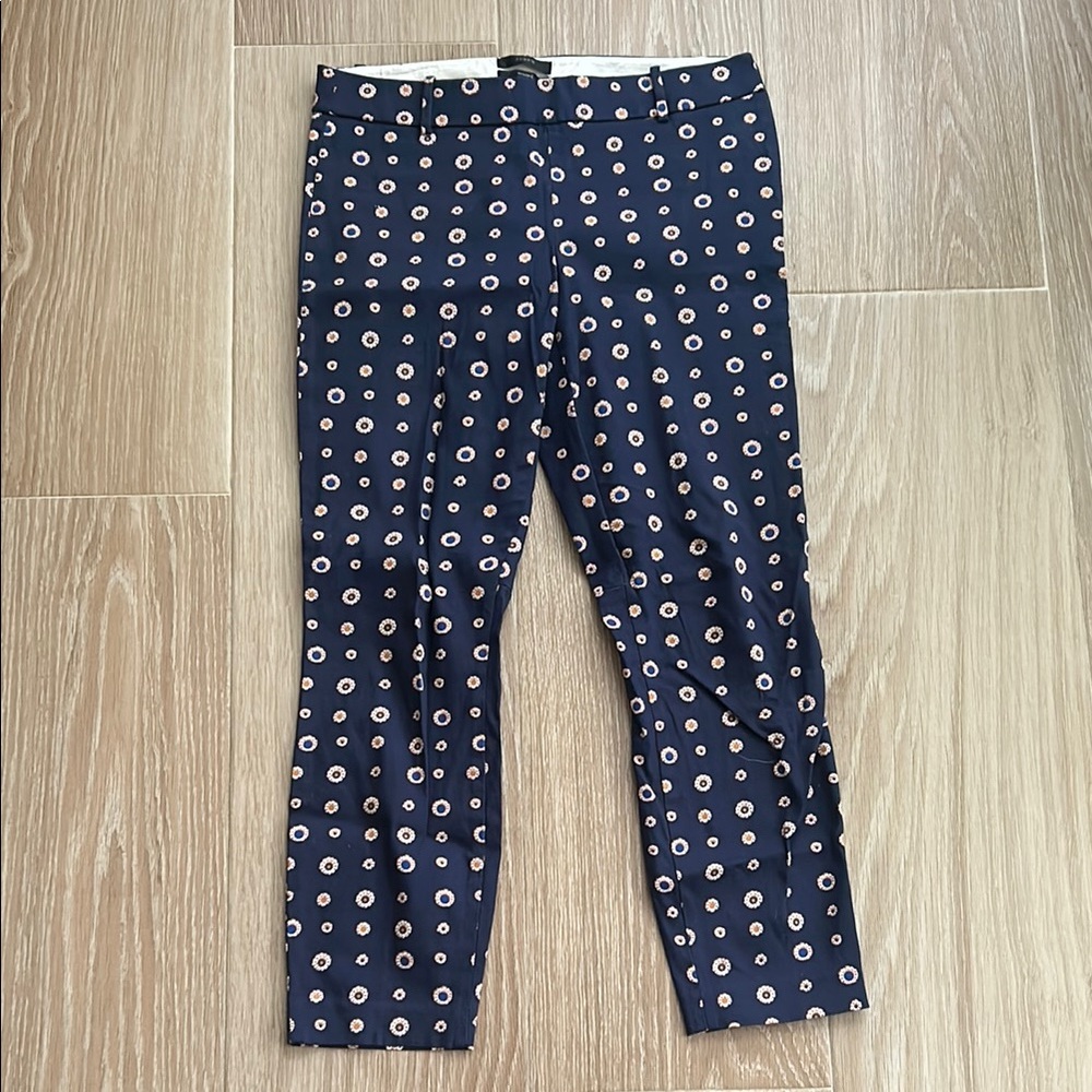 J. Crew Navy and White Pants
